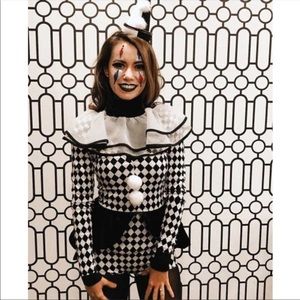 H&M Black Pierrot Halloween Costume
